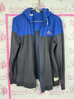 G-Star Raw sweater Two-Tone Hooded Zip Jacket in Blue & Gray